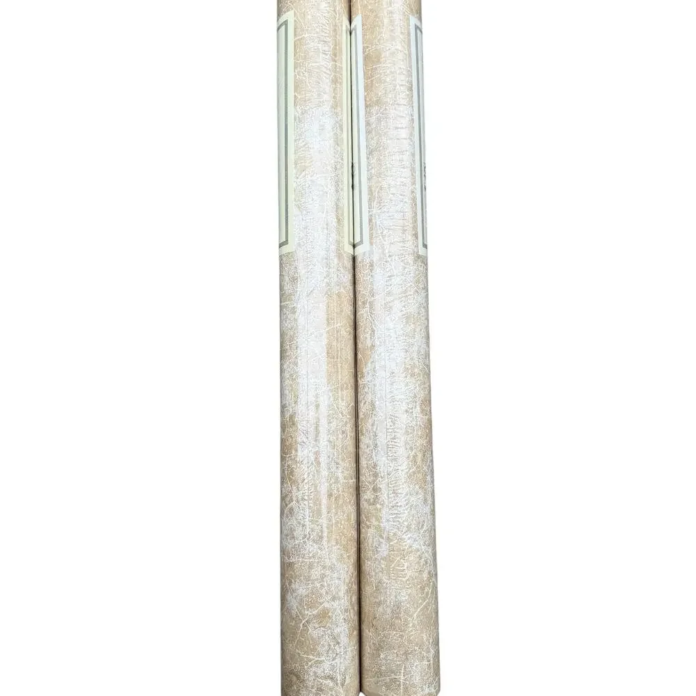 Carlisle Company Wallpaper Beige White Crackle Style CC9543 One Roll NEW 9 yards